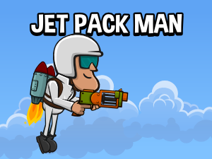 Jet pack man game character 2d game sprite