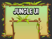 Jungle themed game user interface