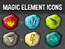 Magic element icons
