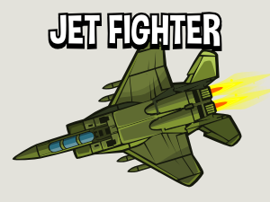 Military jet 2d game asset