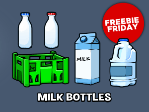 Milk bottle icons