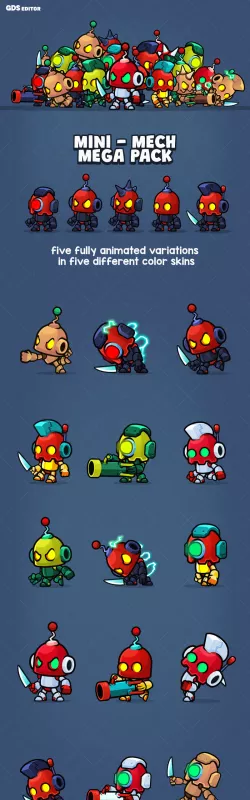 Mini Mech enemy mega pack