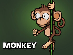 Animated 2D monkey sprite
