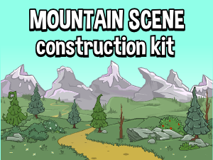 Mountain scene construction kit