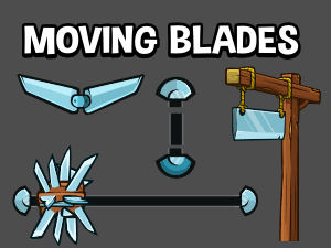 Moving blade traps 2d game assets