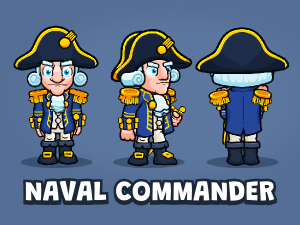 Naval commander character pack