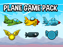 Plane game complete 2d game asset pack
