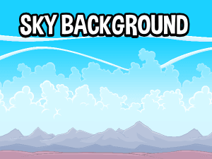 Parallaxing 2d game sky background