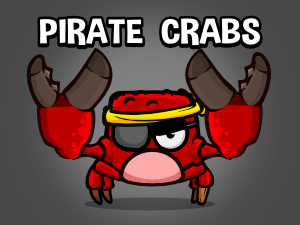Pirate crab and crab game asset