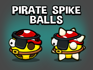 Pirate themed spiky balls game assets