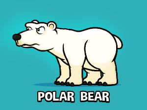 Polar bear cartoon game sprite