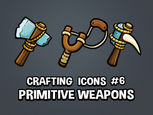 Primitive weapons crafting and icon pack