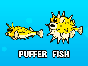 Puffer fish game sprite