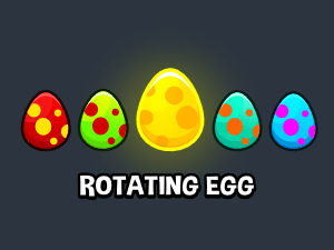 Rotating egg collectable