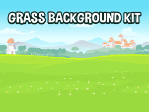 Scenic  grassy 2d game background