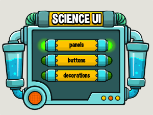 Science themed game user interface