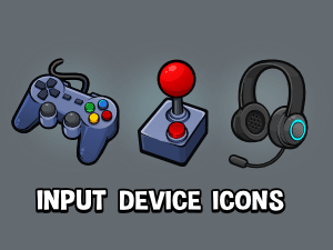 Six input device icons