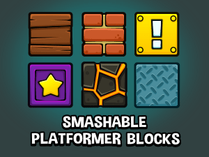 Smashable platformer blocks