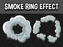 Smoke ring 2d animated game effect