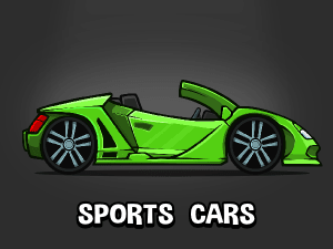 Sports car game sprites