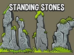 Standing stones 2d environment design asset