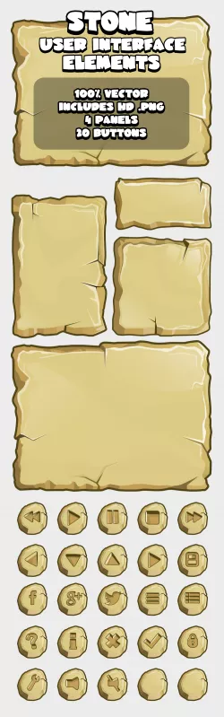 Stone user interface elements