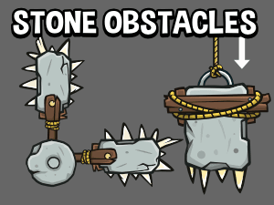 Stone obstacles 2d game assets