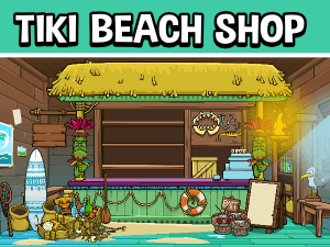Tiki beach shop game asset pack