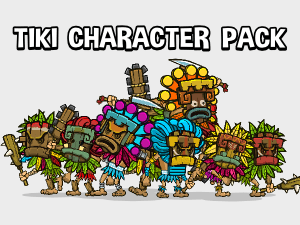 Tiki temple game character mega pack