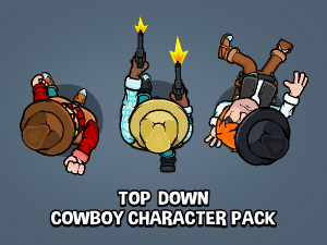 Top down cowboy character pack