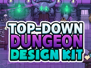 Top down dungeon environment game asset design pack