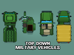 Top down military vehicles