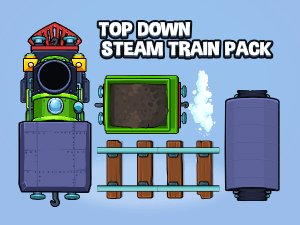 Top down steam train creation pack