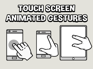 Touchscreen animated gestures
