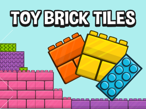 Toy brick level tile set