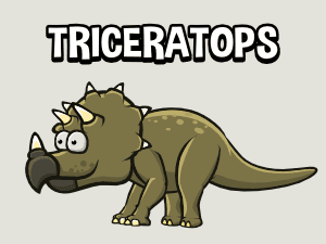 Triceratops animated 2d dinosaur game sprite