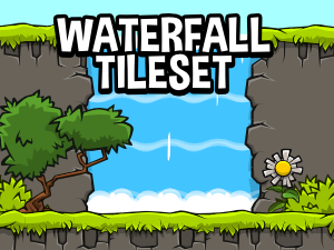 Waterfall tileset 2d game tiles