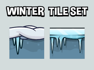 Winter 2d game tile set
