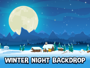 Winter night backdrop creation kit