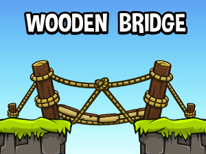 Wooden bridge 2d game asset