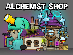 alchemy shop exterior game scene creation pack
