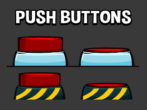 animated 2d push button game sprite
