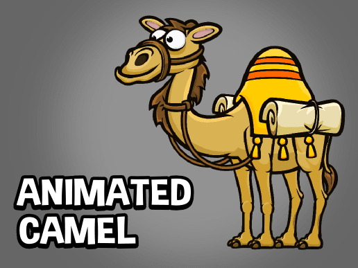 Animated camel cartoon sprite