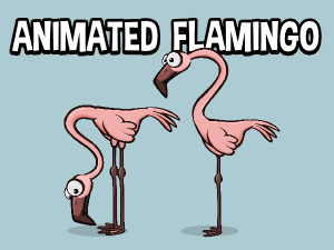 animated flamingo game sprite