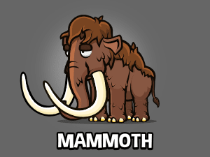 Animated mammoth 2d game sprite