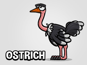 animated ostrich game sprite