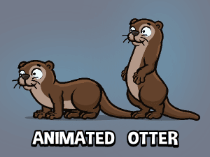 animated otter game sprite