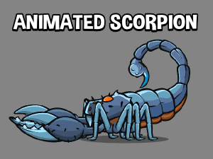 animated scorpion 2d game sprite
