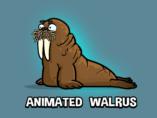 animated walrus game asset