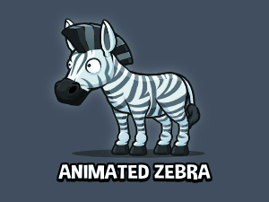 animated zebra game sprite